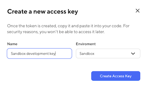 Create an access key