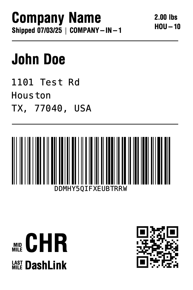 Sample Label