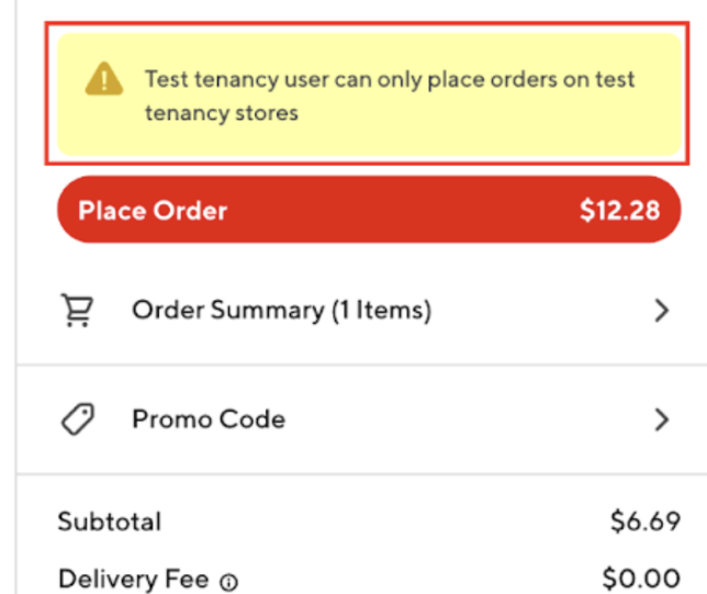 Developer Portal - Order Test Browser Error