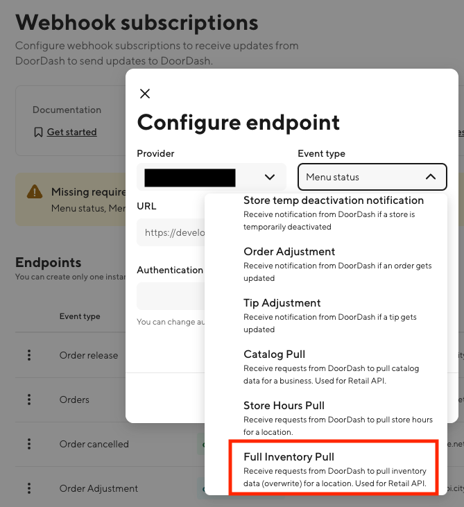 Inventory Pull Self-Serve Enrollment